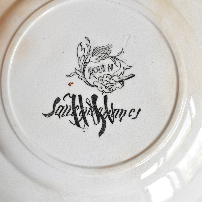 Antique Dessert Plate U&C Sarreguemines Rouen A