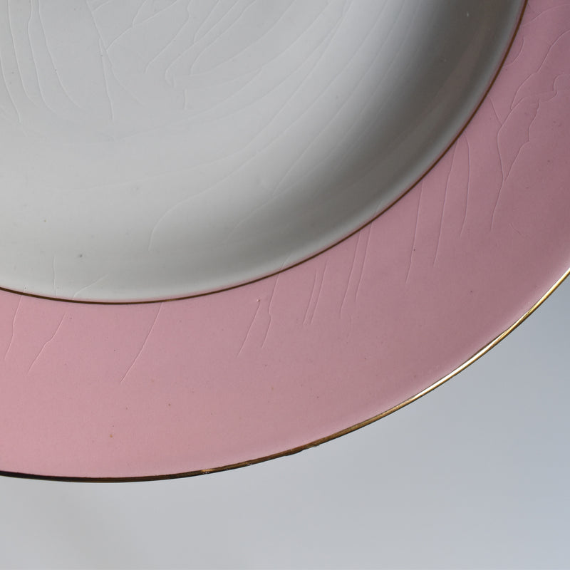Vintage Deep Plate, L'Amandinoise, Pastel Rose A