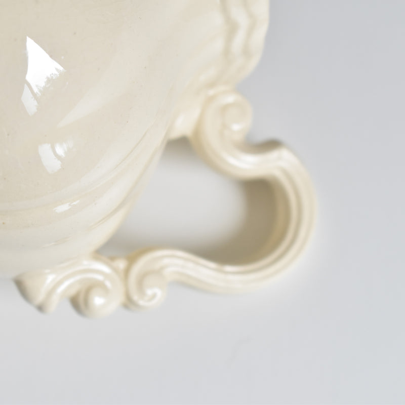 Vintage Creamer Digoin & Sarreguemines Ivoire Floral Rim