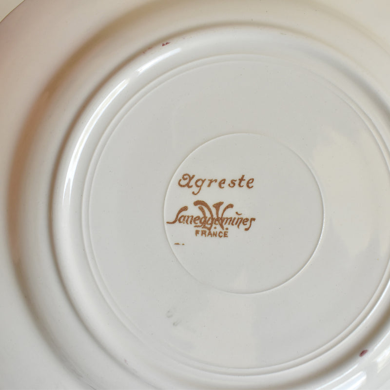 Vintage Dessert Plate, Digoin & Sarreguemines "Agreste" 21cm C