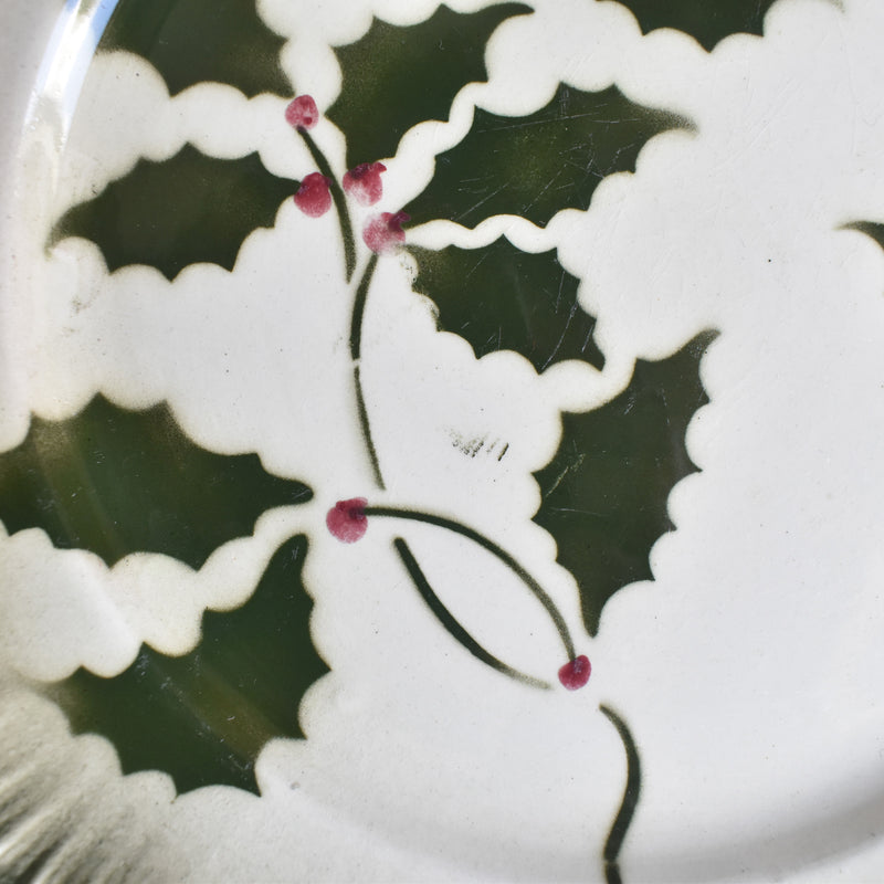 Antique Dessert Plate Badonviller Houx B