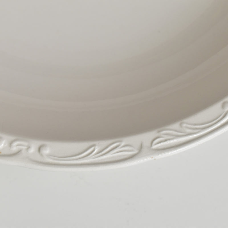 Vintage Deep Dish Digoin & Sarreguemines White Relief