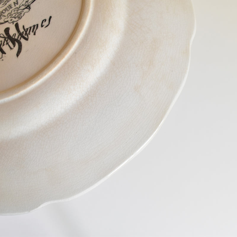 Antique Dessert Plate U&C Sarreguemines Rouen A
