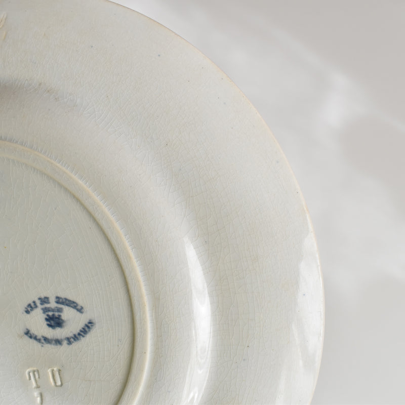 Antique Plate Creil et Montereau Aubépine B