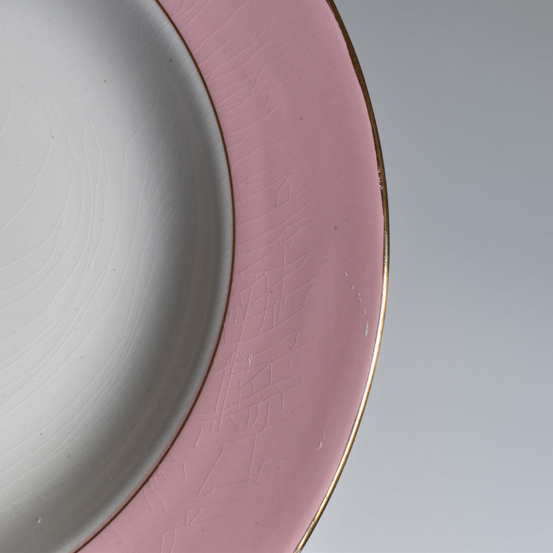 Vintage Deep Plate, L'Amandinoise, Pastel Rose A