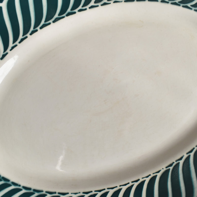Vintage Oval Platter Digoin & Sarreguemines Jacquot