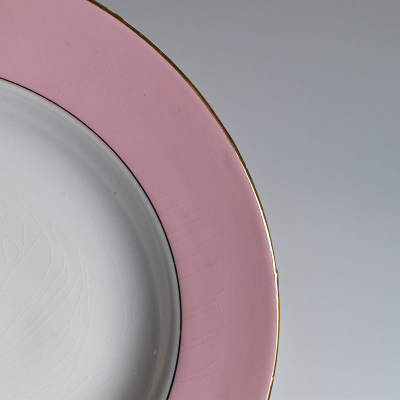 Vintage Deep Plate, L'Amandinoise, Pastel Rose A