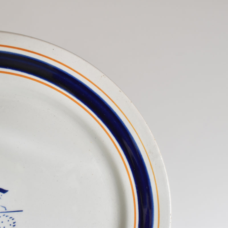 Vintage dessert plate HBCM Creil-Montereau Balto A