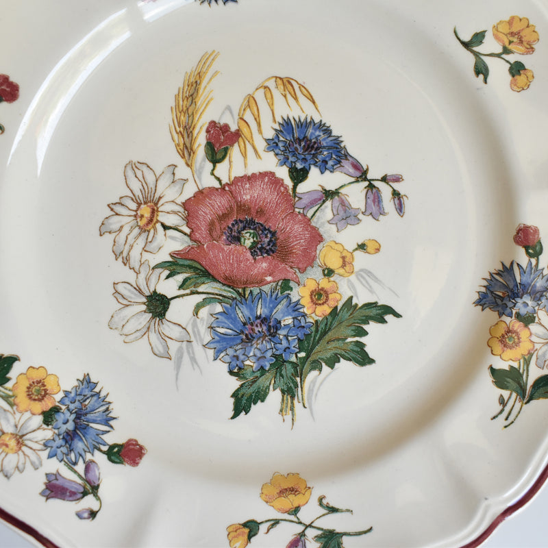 Vintage Dessert Plate, Digoin & Sarreguemines "Agreste" 21cm C