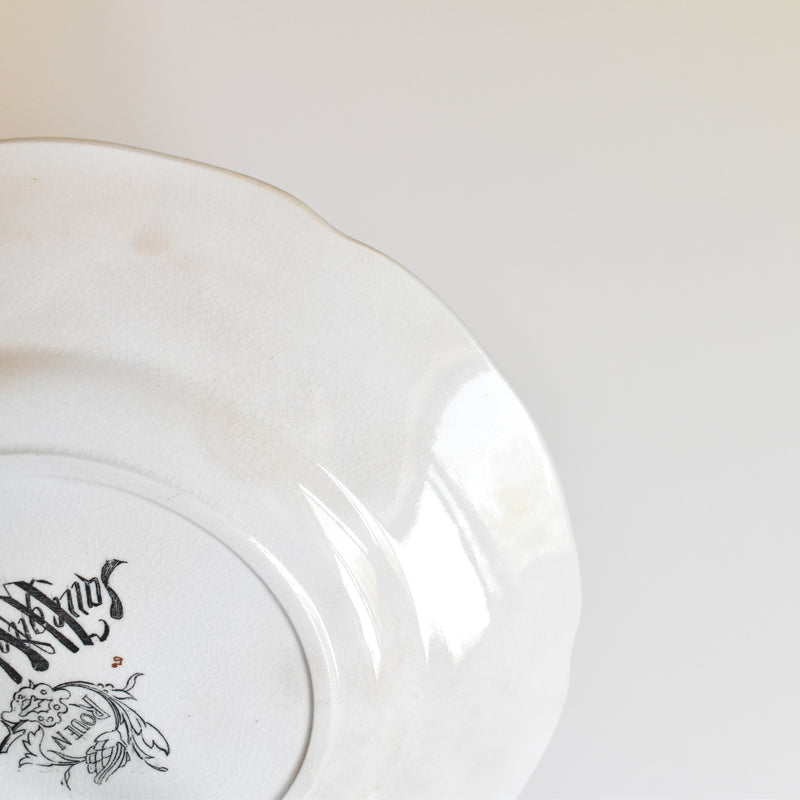 Antique Dessert Plate U&C Sarreguemines Rouen A