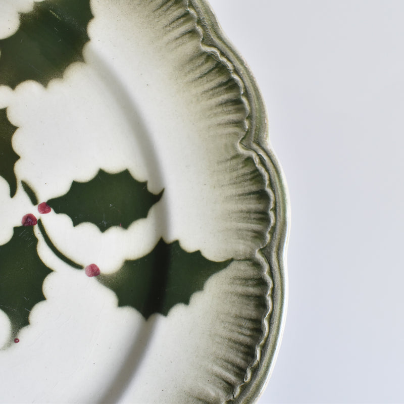 Antique Dessert Plate Badonviller Houx B