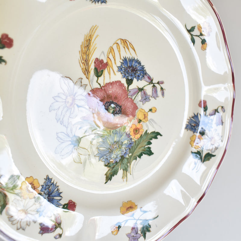 Vintage Dessert Plate, Digoin & Sarreguemines "Agreste" 21cm C