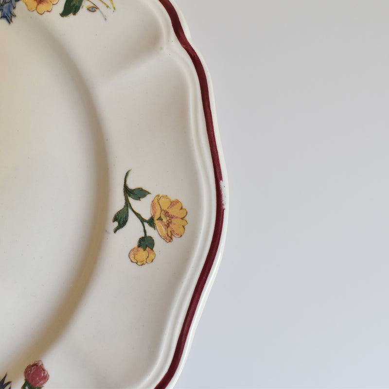 Vintage Dessert Plate, Digoin & Sarreguemines "Agreste" 21cm C
