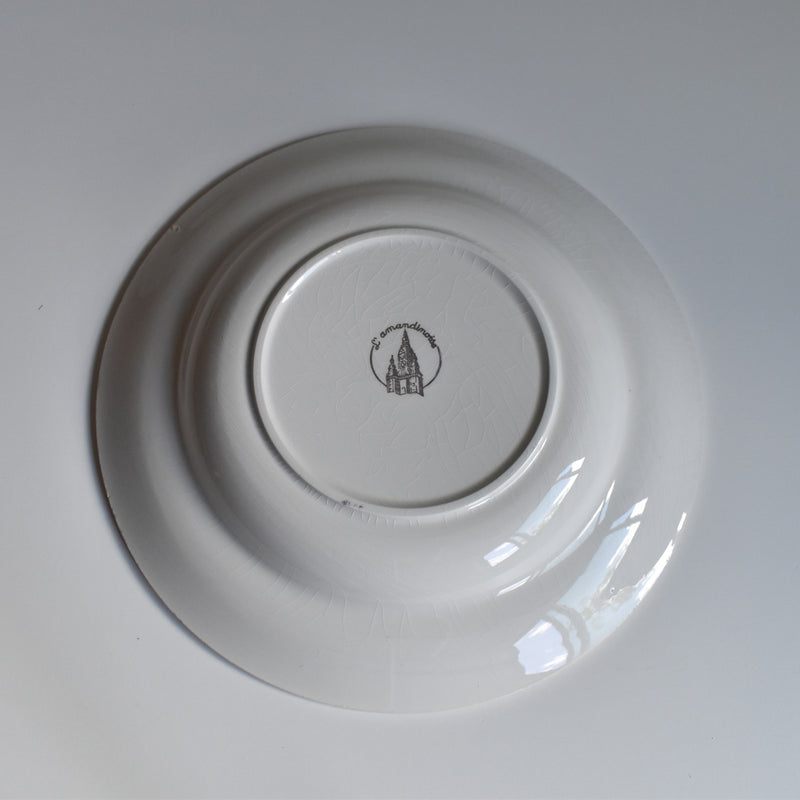 Vintage Deep Plate Lamandinoise Pastel Rose B