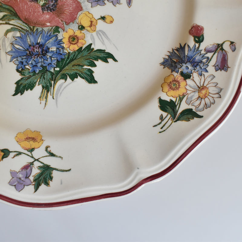 Vintage Dessert Plate, Digoin & Sarreguemines "Agreste" 21cm C