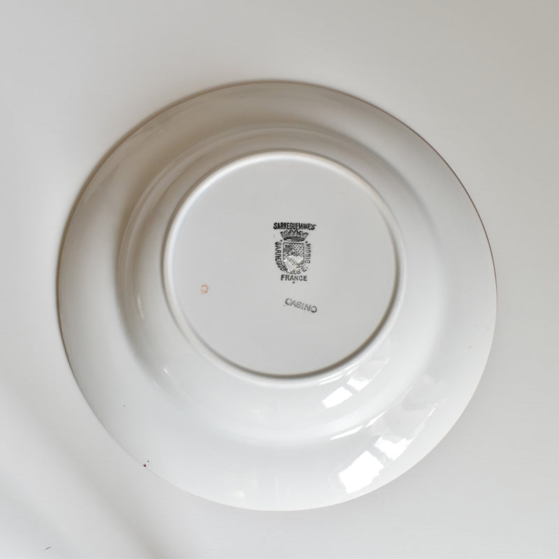 Vintage Deep Plate, Digoin & Sarreguemines, Casino A
