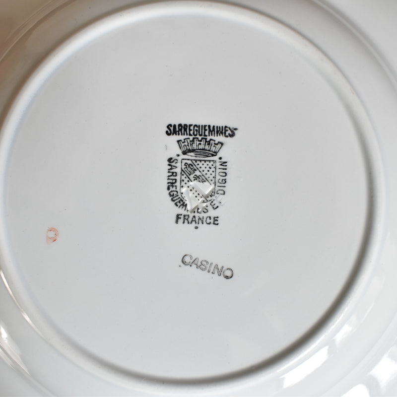 Vintage Deep Plate, Digoin & Sarreguemines, Casino A