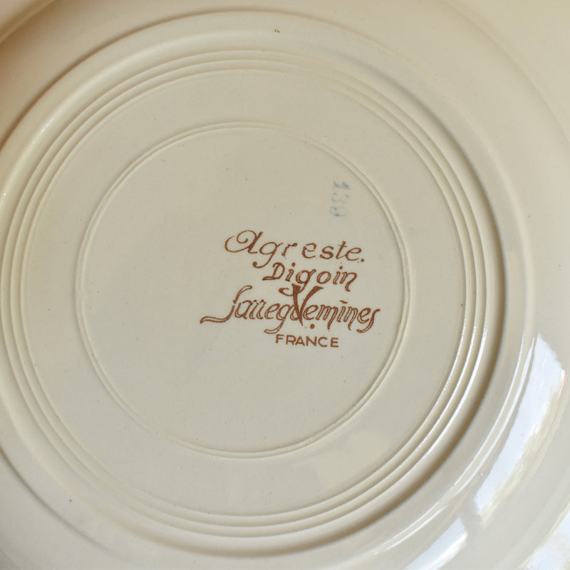 Vintage Plate Digoin & Sarreguemines Agreste A