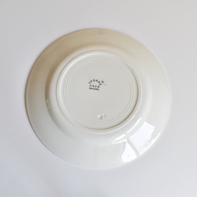 Vintage Dessert Plate HBCM Creil-Montereau Yvonne A