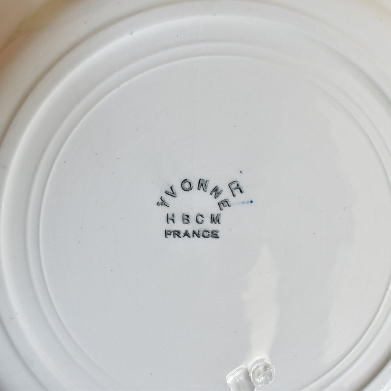 Vintage Dessert Plate HBCM Creil-Montereau Yvonne A