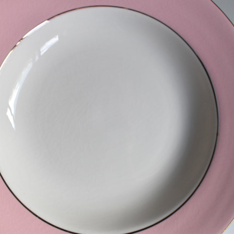 Vintage Deep Plate Lamandinoise Pastel Rose B