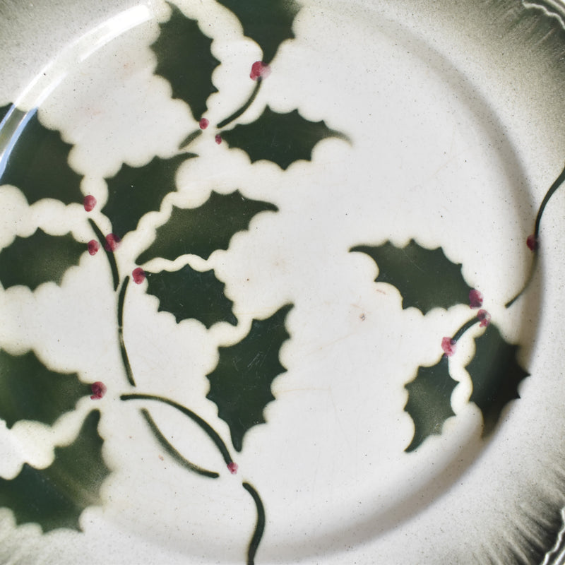 Antique Dessert Plate Badonviller Houx C