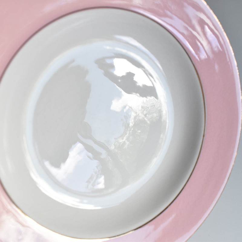Vintage Deep Plate Lamandinoise Pastel Rose B