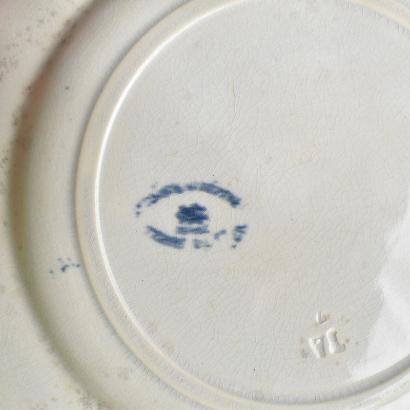 Antique Plate Creil-Montereau Aubépine C