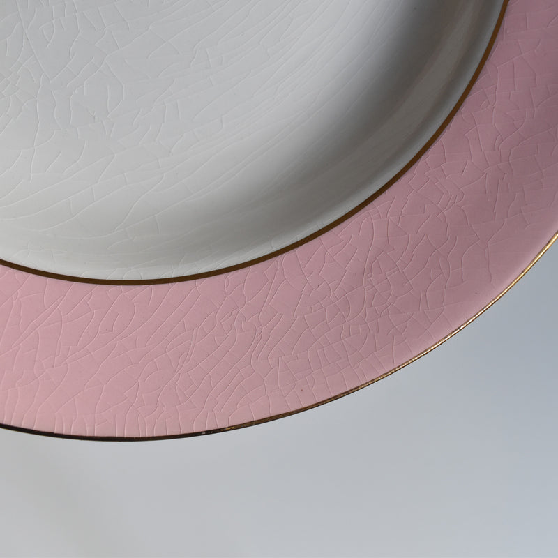 Vintage Deep Plate Lamandinoise Pastel Rose B