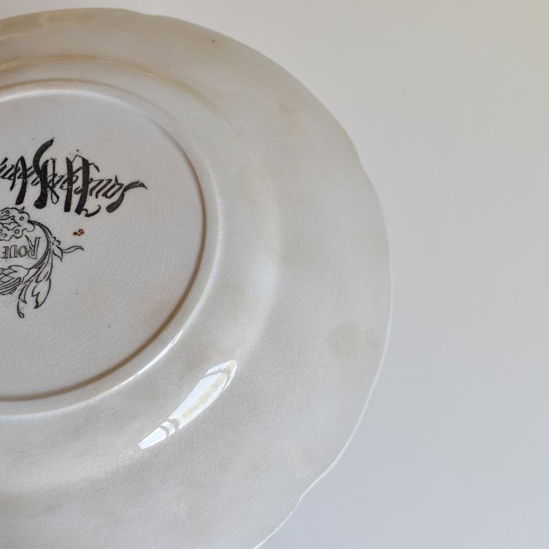 Antique Dessert Plate U&C Sarreguemines Rouen A
