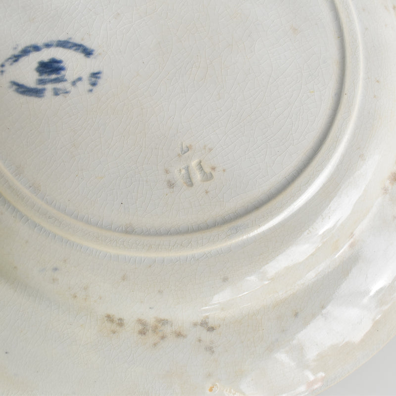 Antique Plate Creil-Montereau Aubépine C