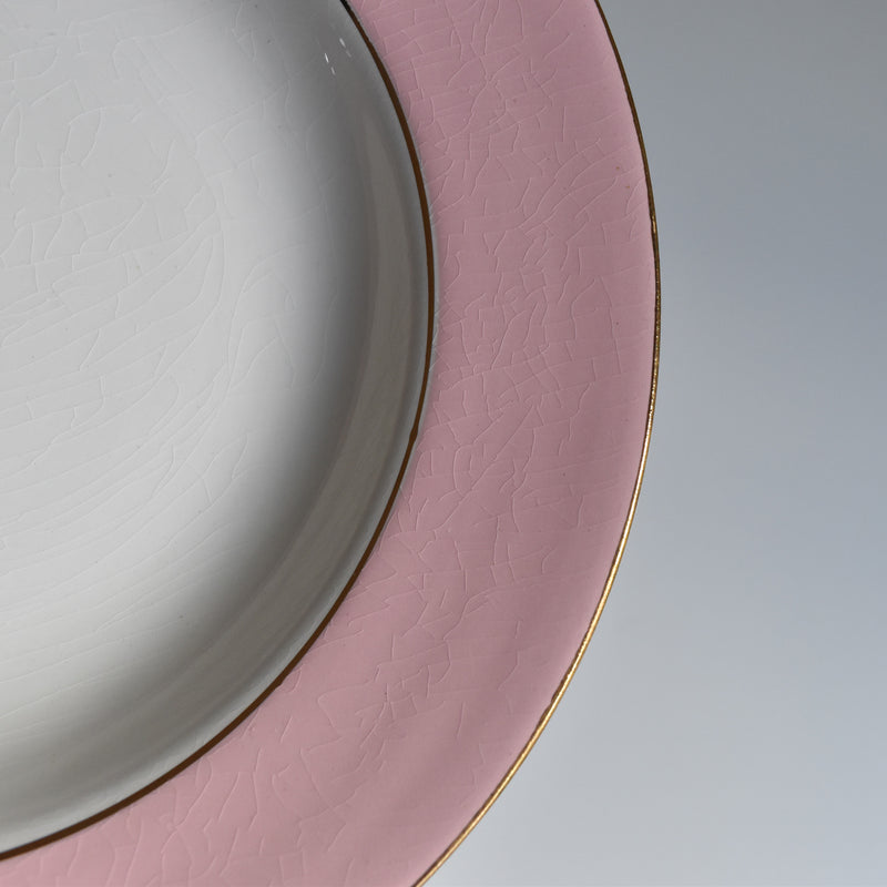 Vintage Deep Plate Lamandinoise Pastel Rose B