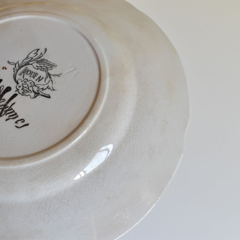 Antique Dessert Plate U&C Sarreguemines Rouen A