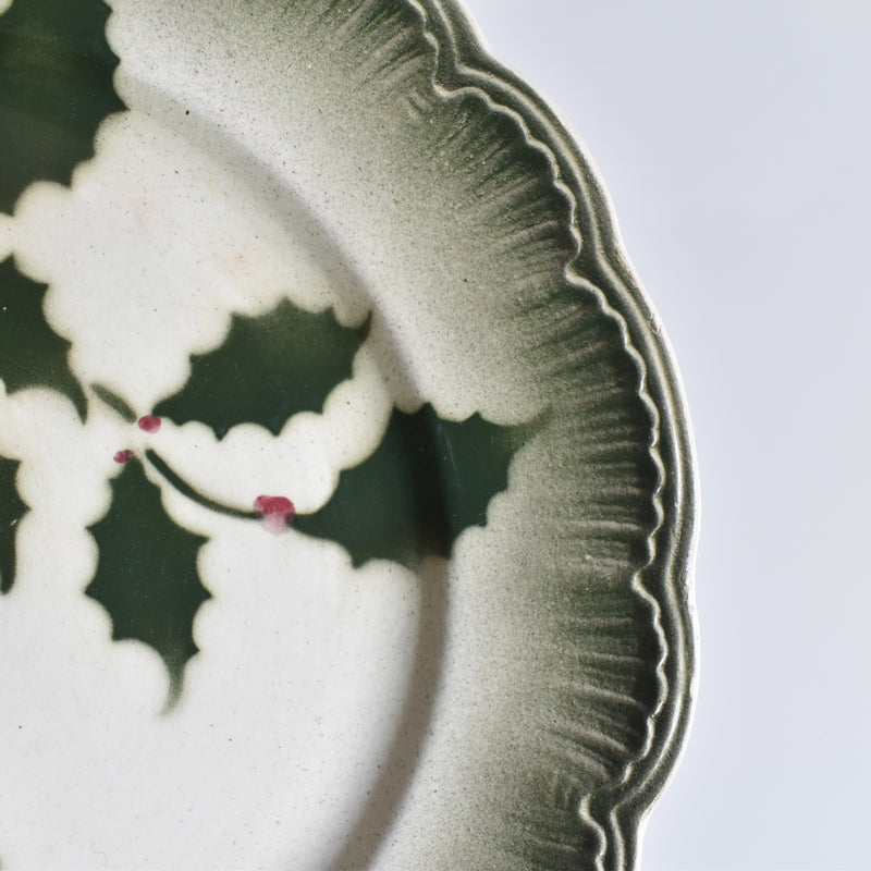 Antique Dessert Plate Badonviller Houx C