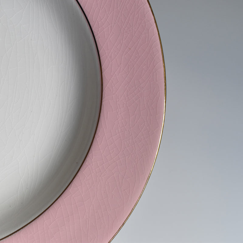 Vintage Deep Plate Lamandinoise Pastel Rose B