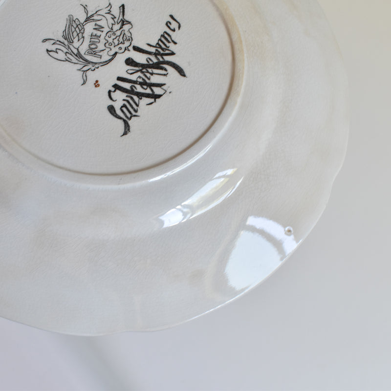 Antique Dessert Plate U&C Sarreguemines Rouen A