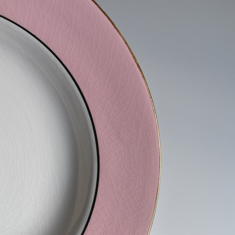 Vintage Deep Plate Lamandinoise Pastel Rose B