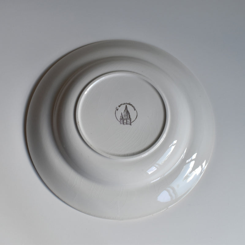 Vintage Deep Plate Lamandinoise Pastel Rose C