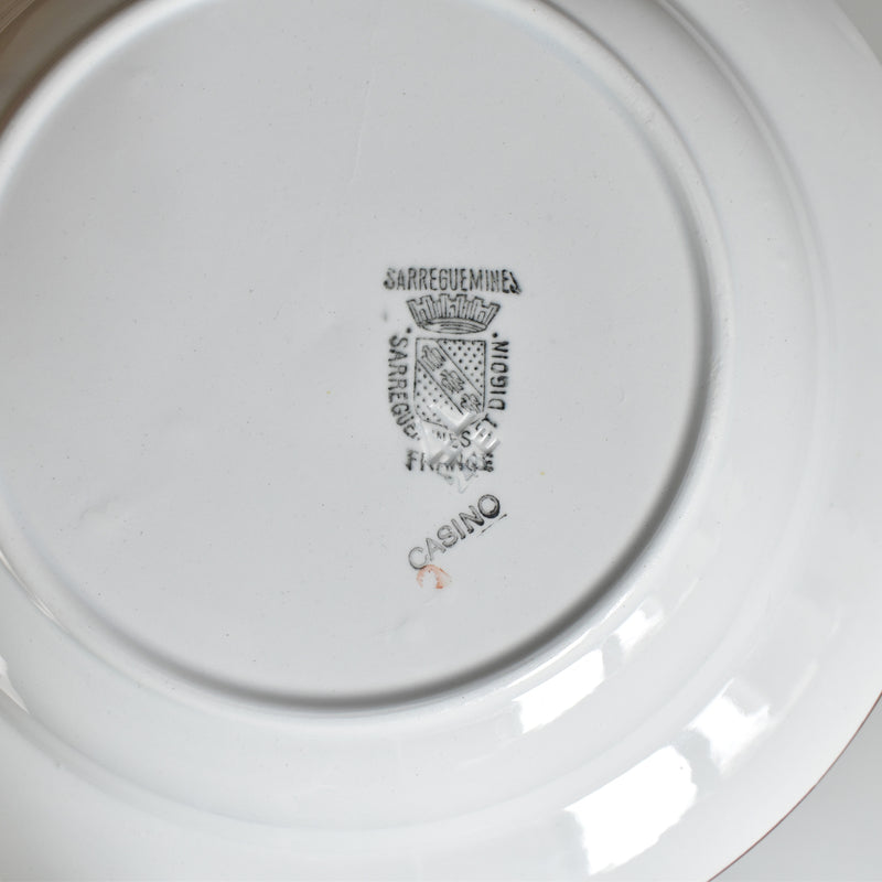 Vintage Deep Plate Digoin & Sarreguemines Casino B