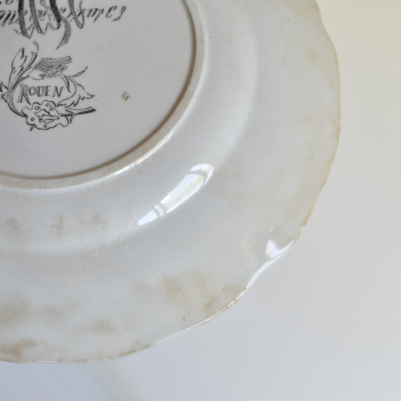 Antique Dessert Plate U&C Sarreguemines Rouen B