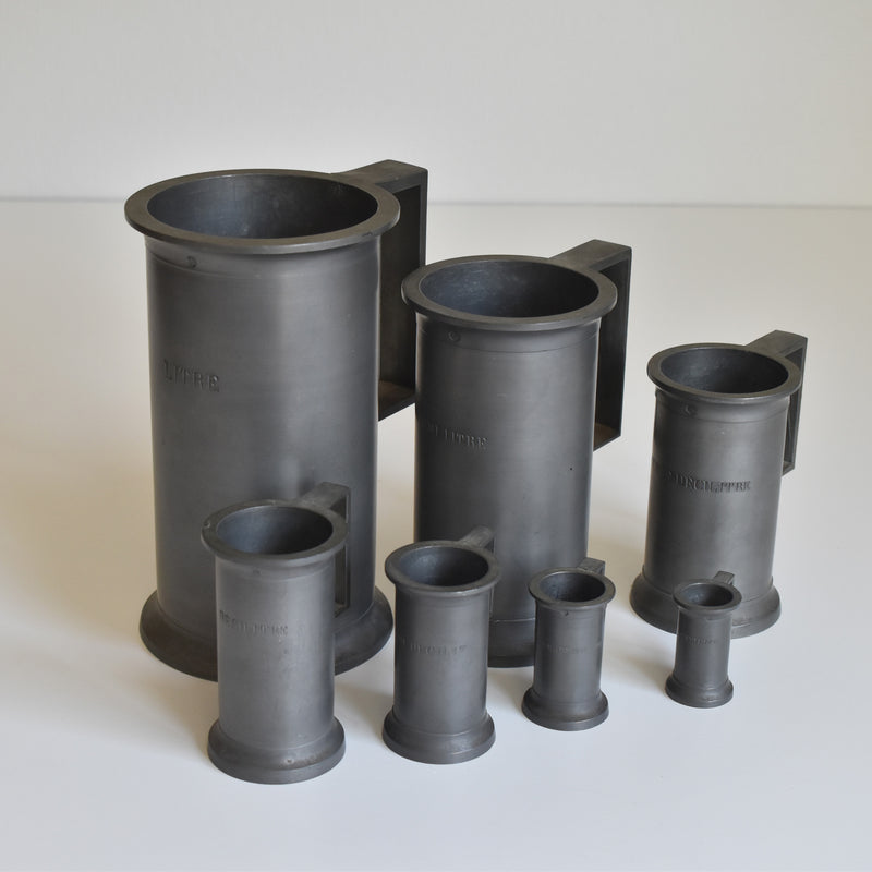 ヴィンテージピューター 計量カップ 7点セット J.R