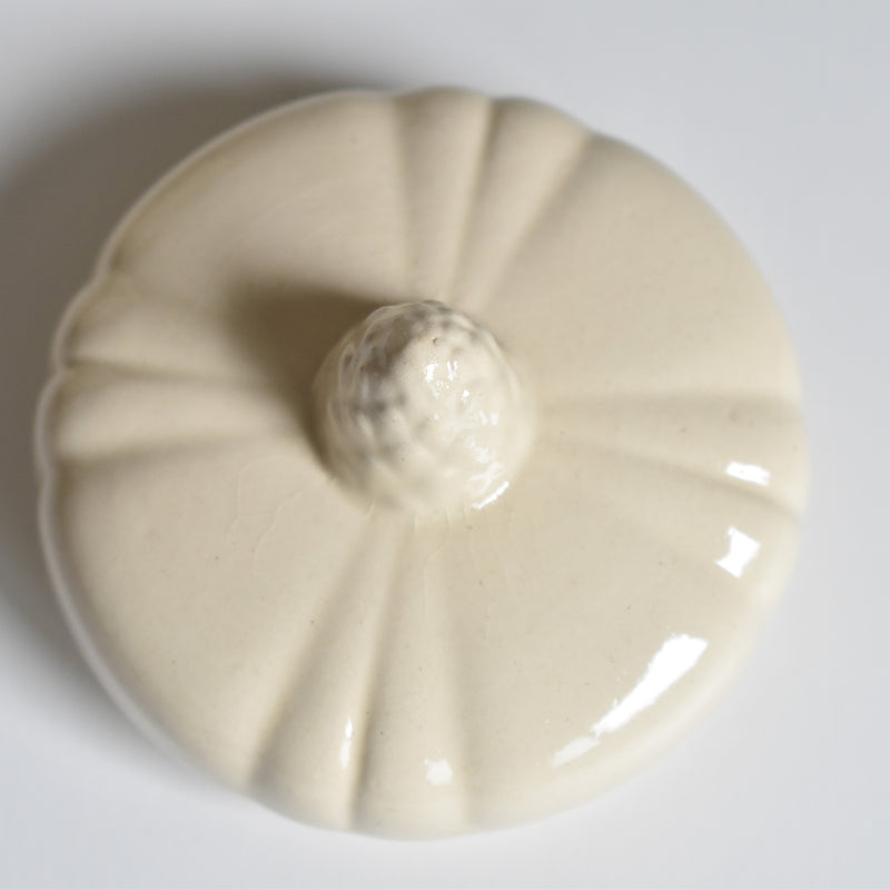 Vintage Sugar Pot Digoin & Sarreguemines Ivoire Floral Rim