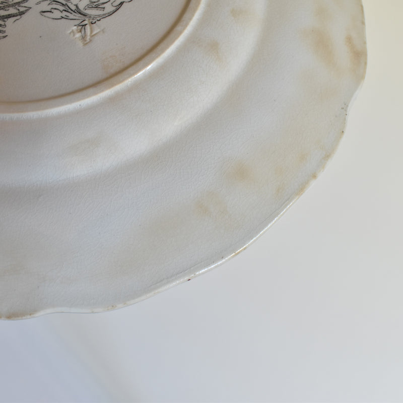 Antique Dessert Plate U&C Sarreguemines Rouen B