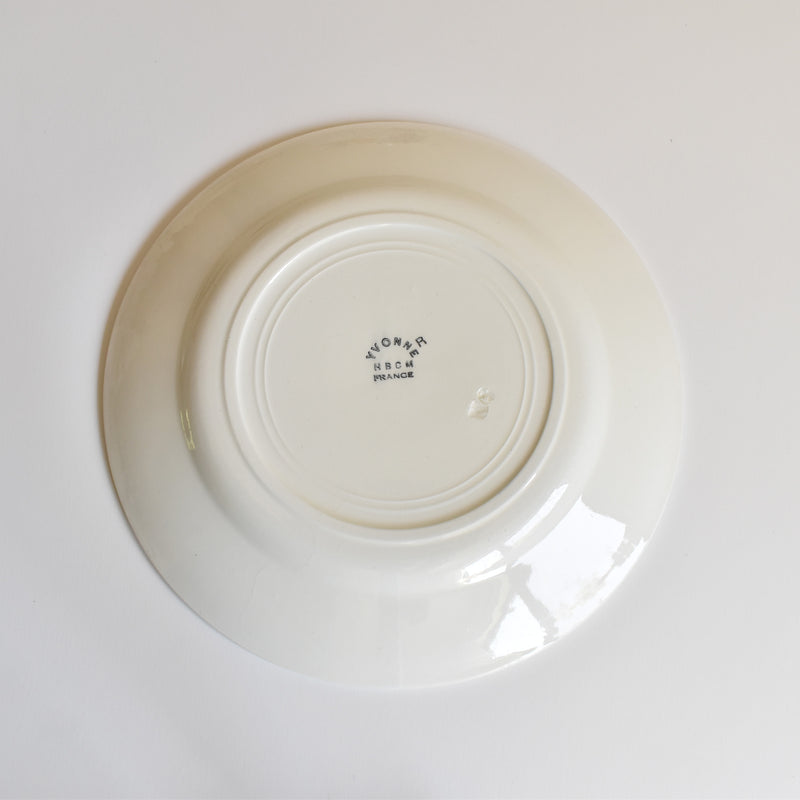 Vintage dessert plate HBCM Creil-Montereau Yvonne B