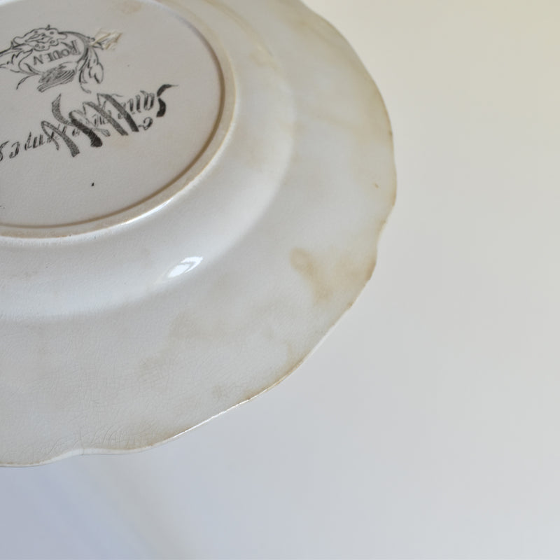 Antique Dessert Plate U&C Sarreguemines Rouen B