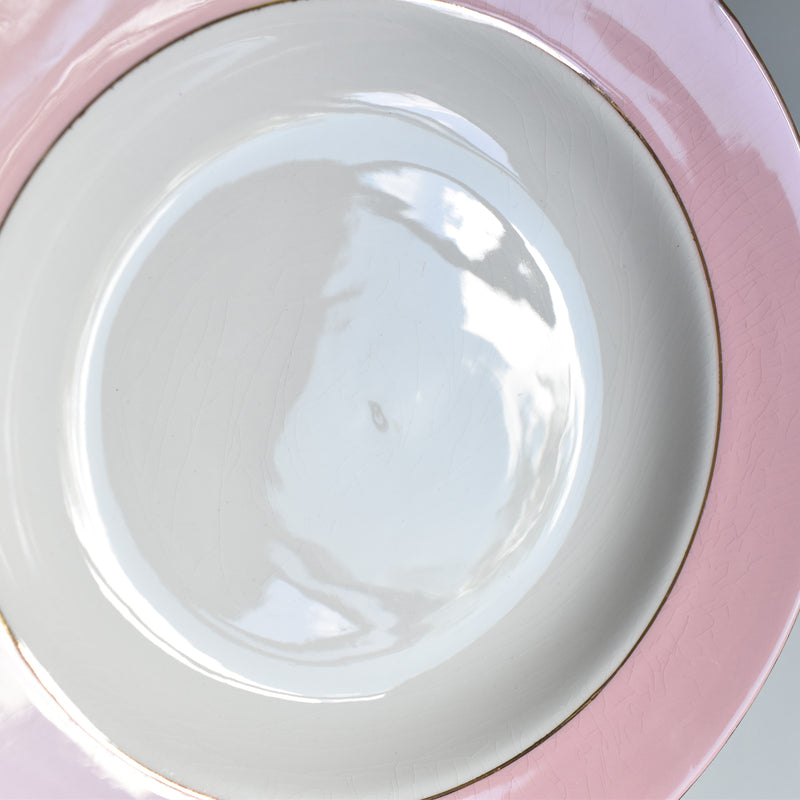 Vintage Deep Plate Lamandinoise Pastel Rose C