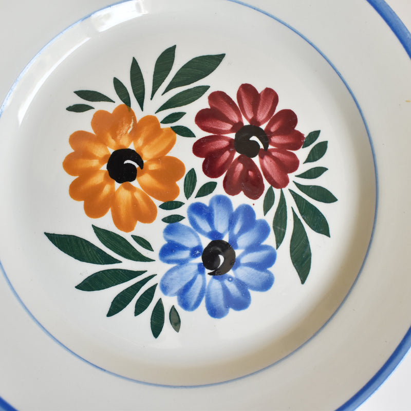 Vintage dessert plate HBCM Creil-Montereau Yvonne B