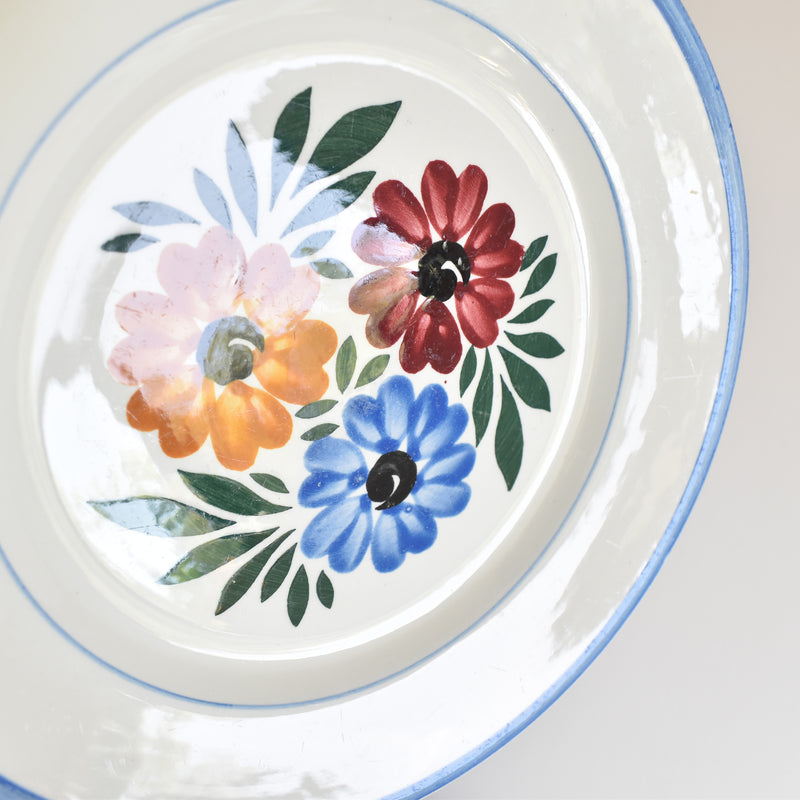 Vintage dessert plate HBCM Creil-Montereau Yvonne B
