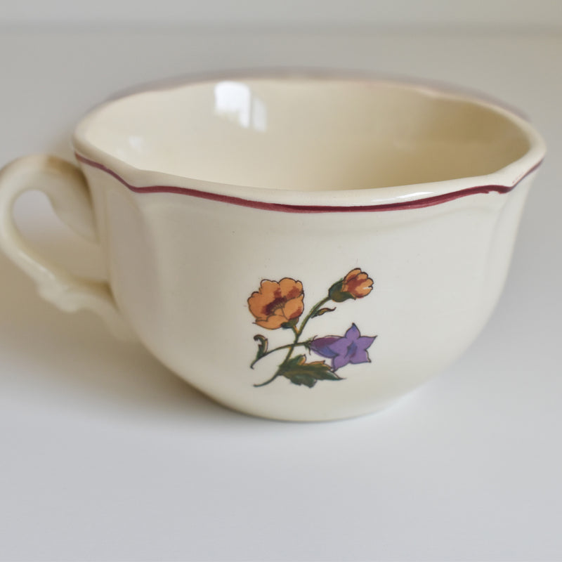 Vintage Chocolate Cup & Saucer Digoin & Sarreguemines Agreste