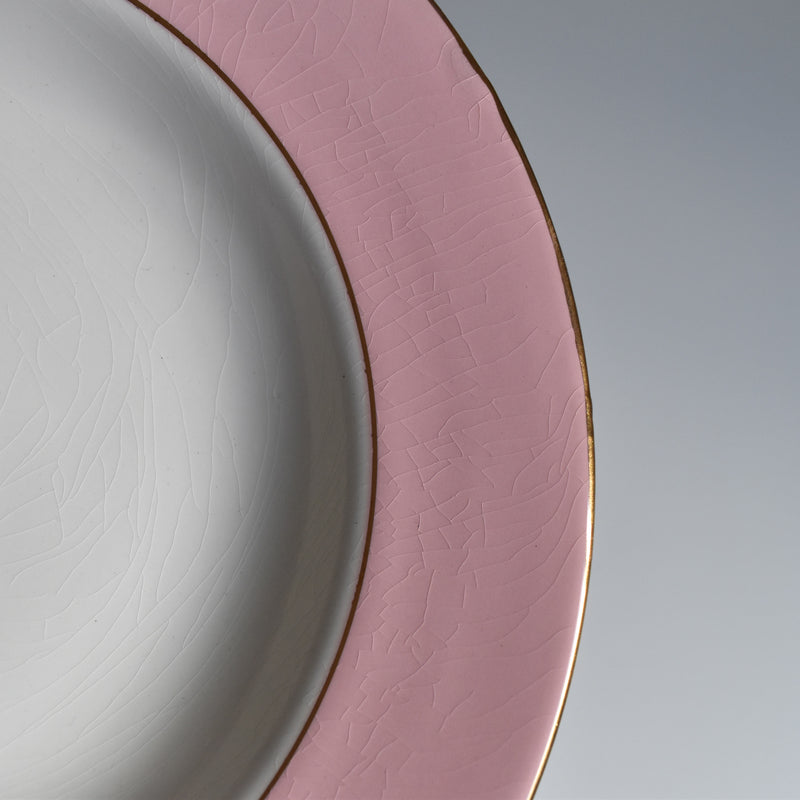 Vintage Deep Plate Lamandinoise Pastel Rose C